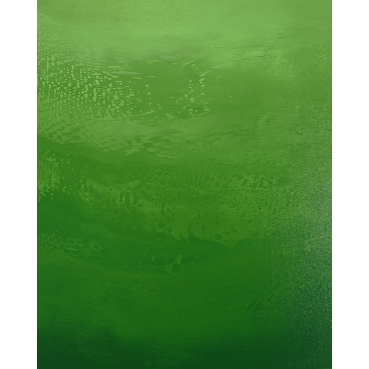 Expressive Abstract Acrylic Painting By Suzanne Vaughan, 24 X 30", Soft Green - Nature Abstract, Original Artwork