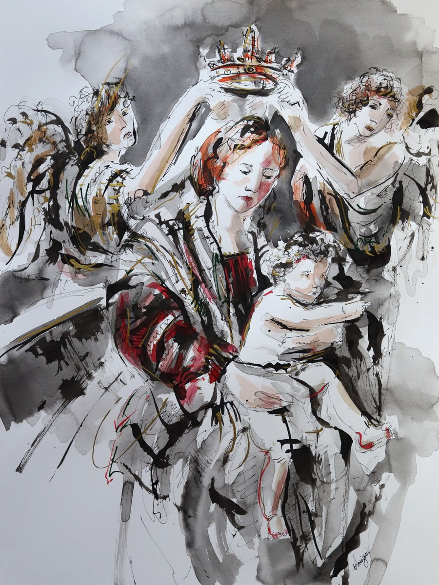 Unconditional Love Ink drawing by Antigoni Tziora | Artfinder