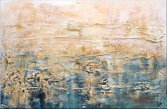 Stille Wasser  - Abstract Art - Acrylic Painting - Canvas Art - Framed Painting - Abstract Painting - Industrial Art