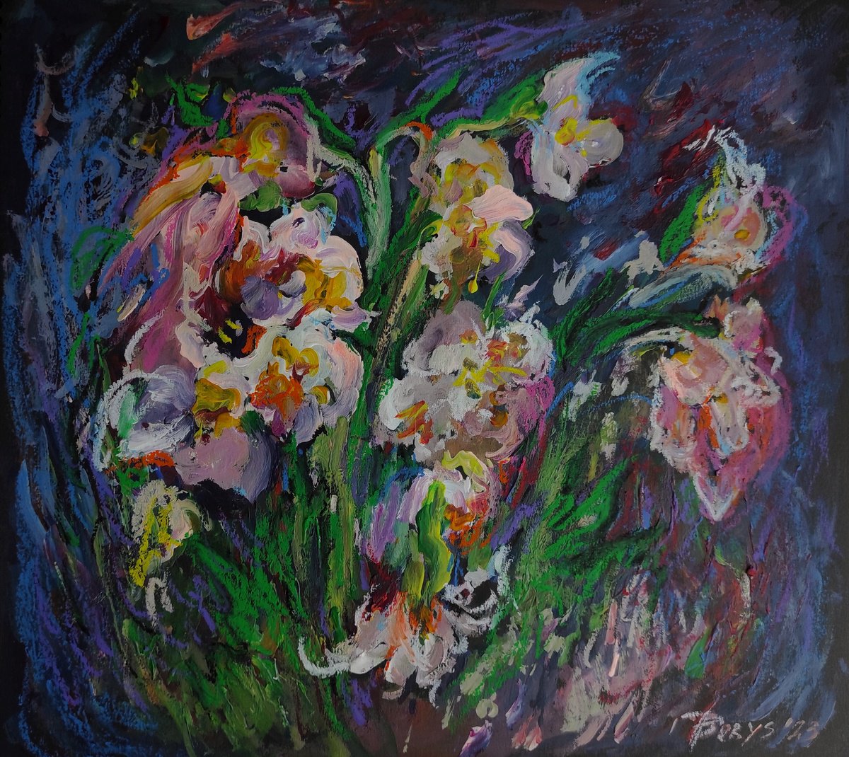 Joy of spring - mixed painting, impressionism, modern art by Tetiana Borys