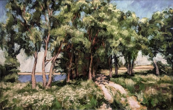 LANDSCAPE. BY THE RIVER