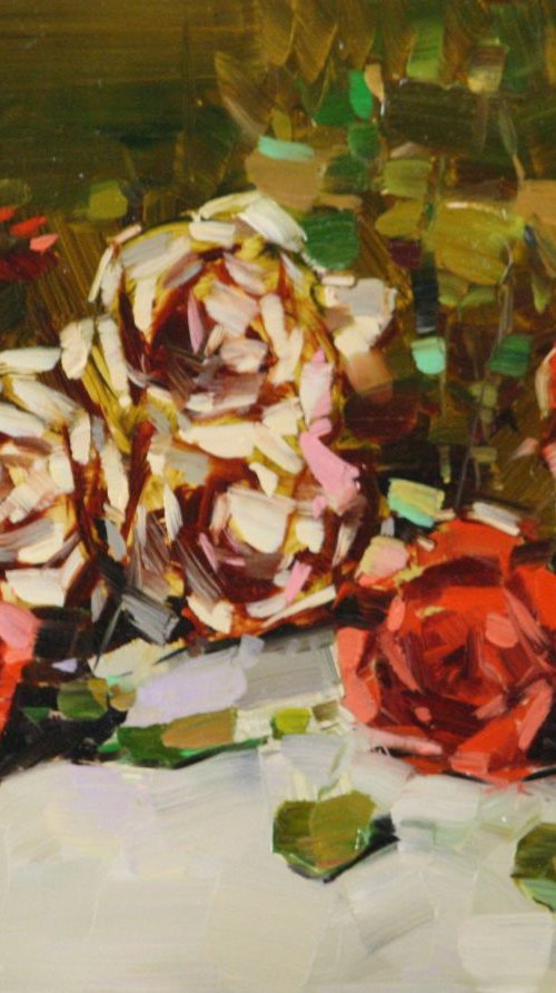 Roses Original oil Painting by Vahe Yeremyan