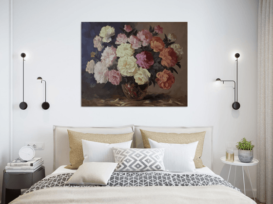 Peonies and Roses