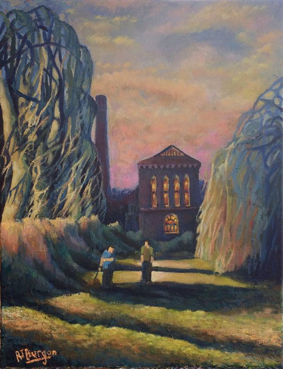 'February Sunset Over The Engine House'