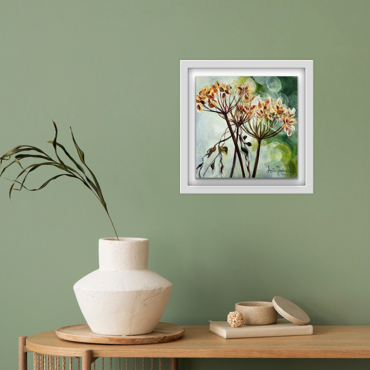 Skein- Seedheads By Anita Nowinska, 8 X 8, Artwork For Sale On Artfinder