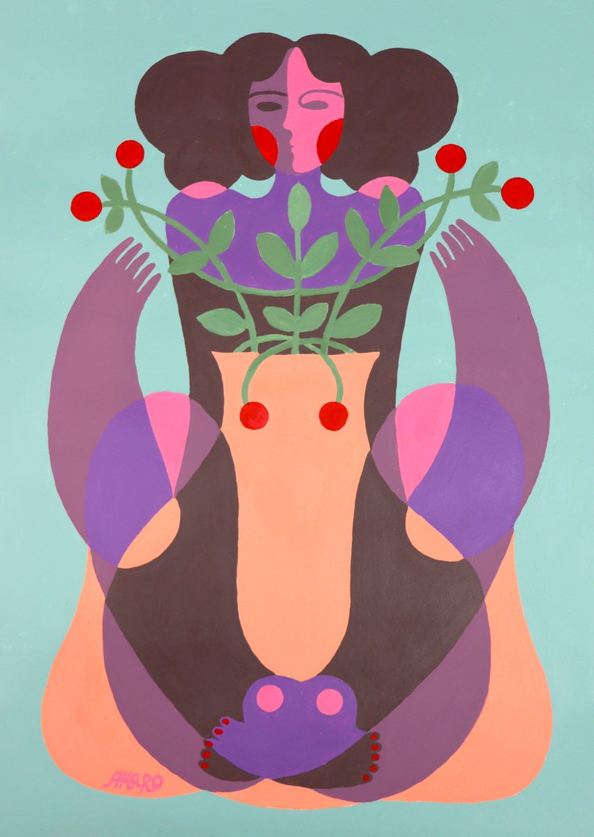 Girl with a vase by Aynika Karo