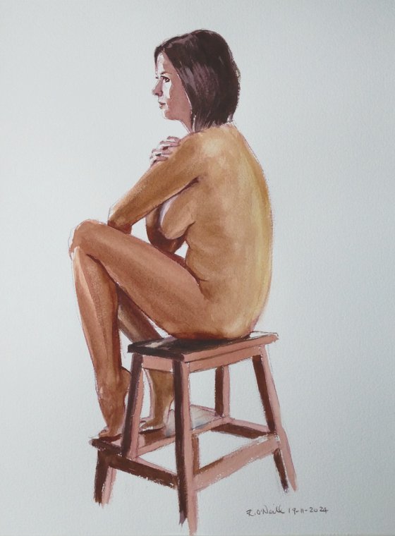 Seated female nude