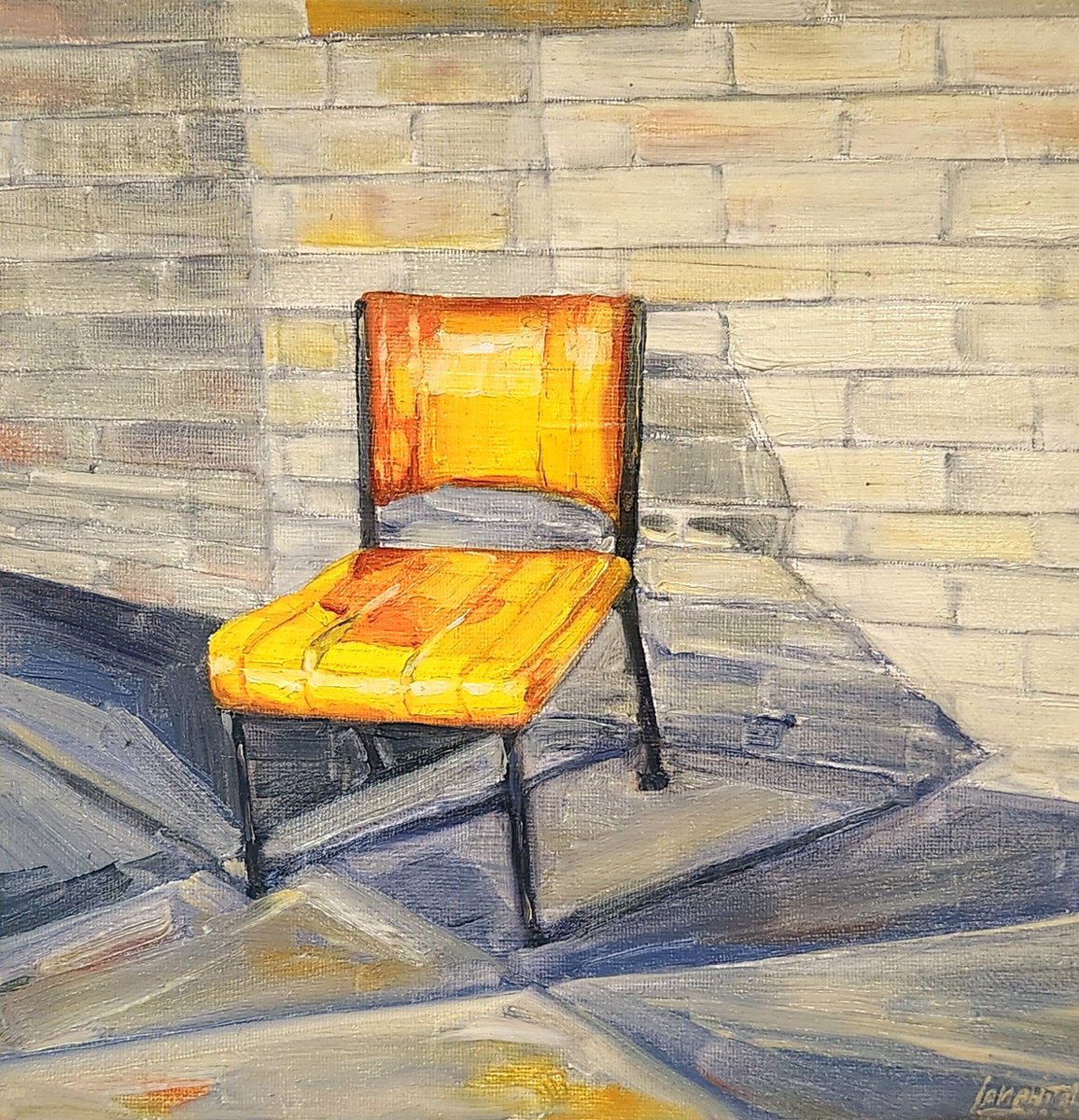 Expressive Still Life Oil Painting By Anahita Amouzegar, 10 X 10, Monologue, Original Artwork