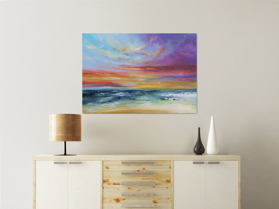 "Life's Blessings" - Cornish Seascape, Art, Skyscape