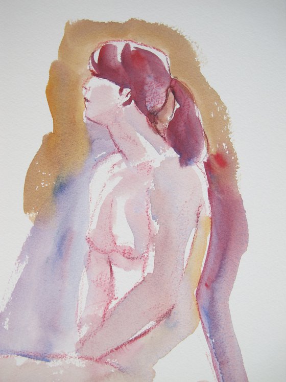 Seated female nude