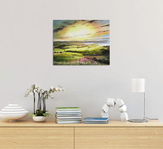 Sunset over the Downs