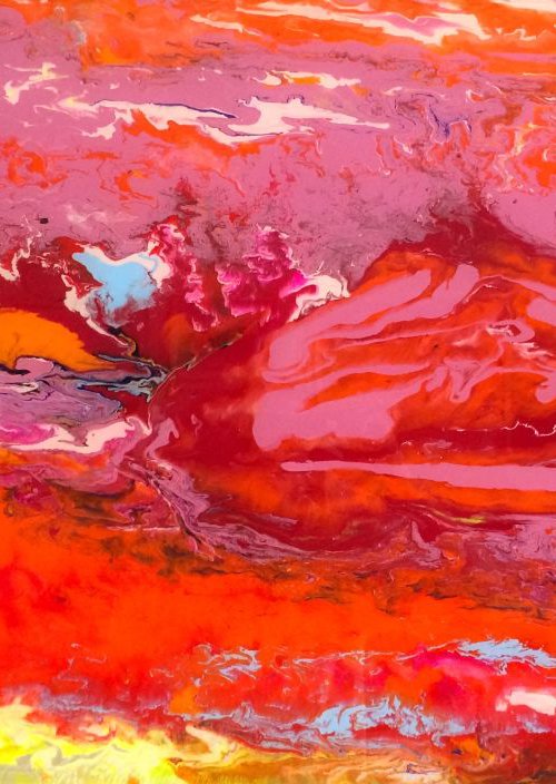 Abstract Contemporary Original painting on Plexiglass One of a kind  Framed  Ready to Hang Signed with Certificate of Authenticity by Vahe Yeremyan