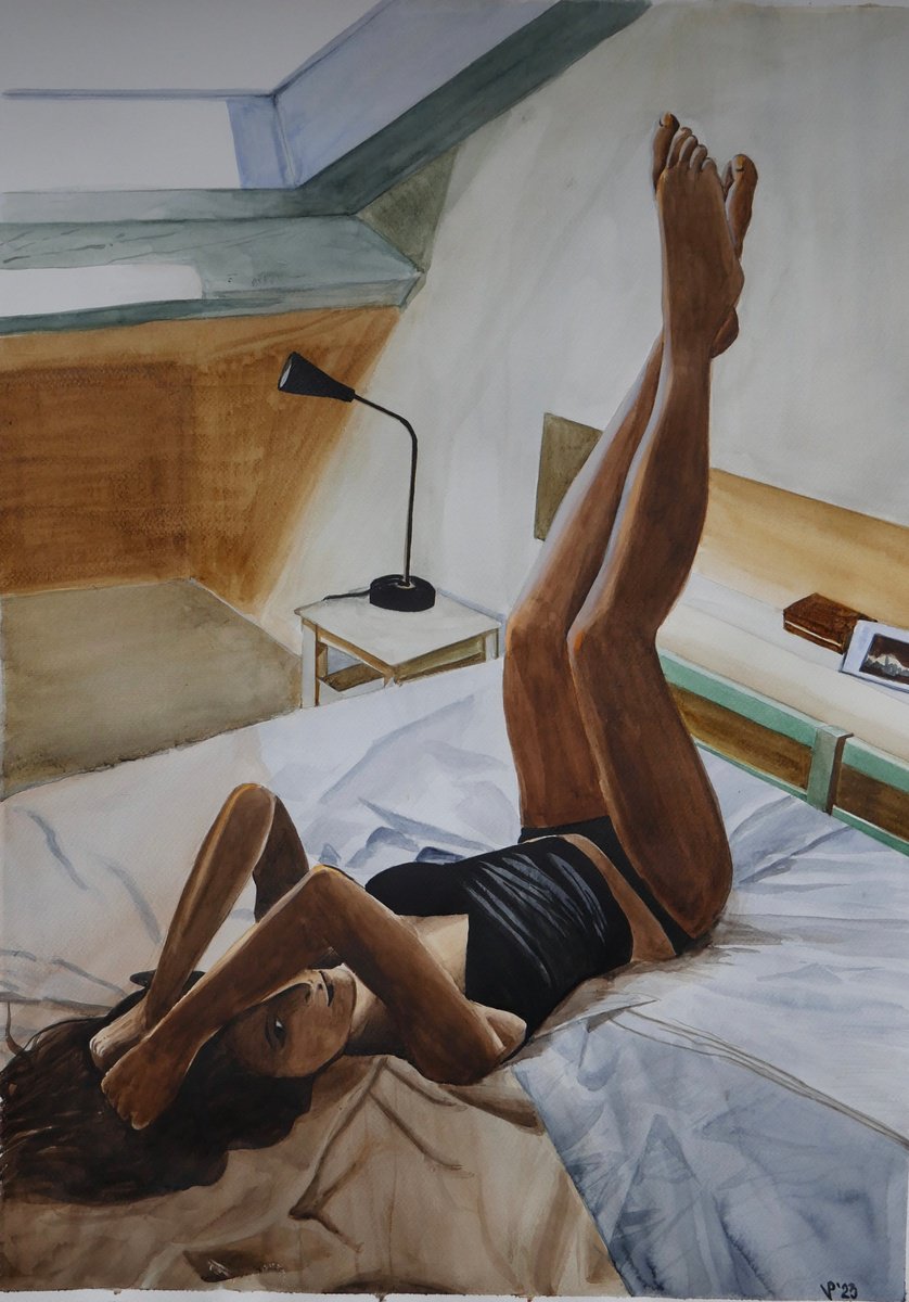 Photorealistic Portrait Watercolour By Vladyslava Proshchenko, 20 X 27", Delicacy, Original Artwork