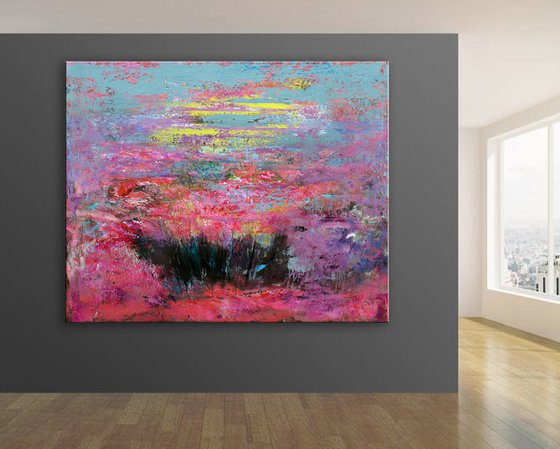 EXTRA LARGE 235X190 ABSTRACT PAINTING " Vivaldi - Storm "