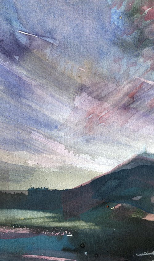Todmorden Sunset by Elizabeth Anne Fox