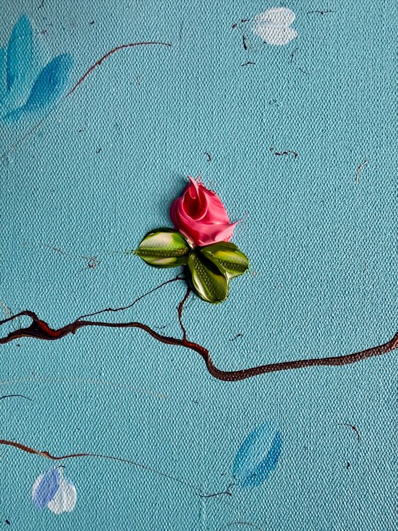 Pink Buds in Blue Air