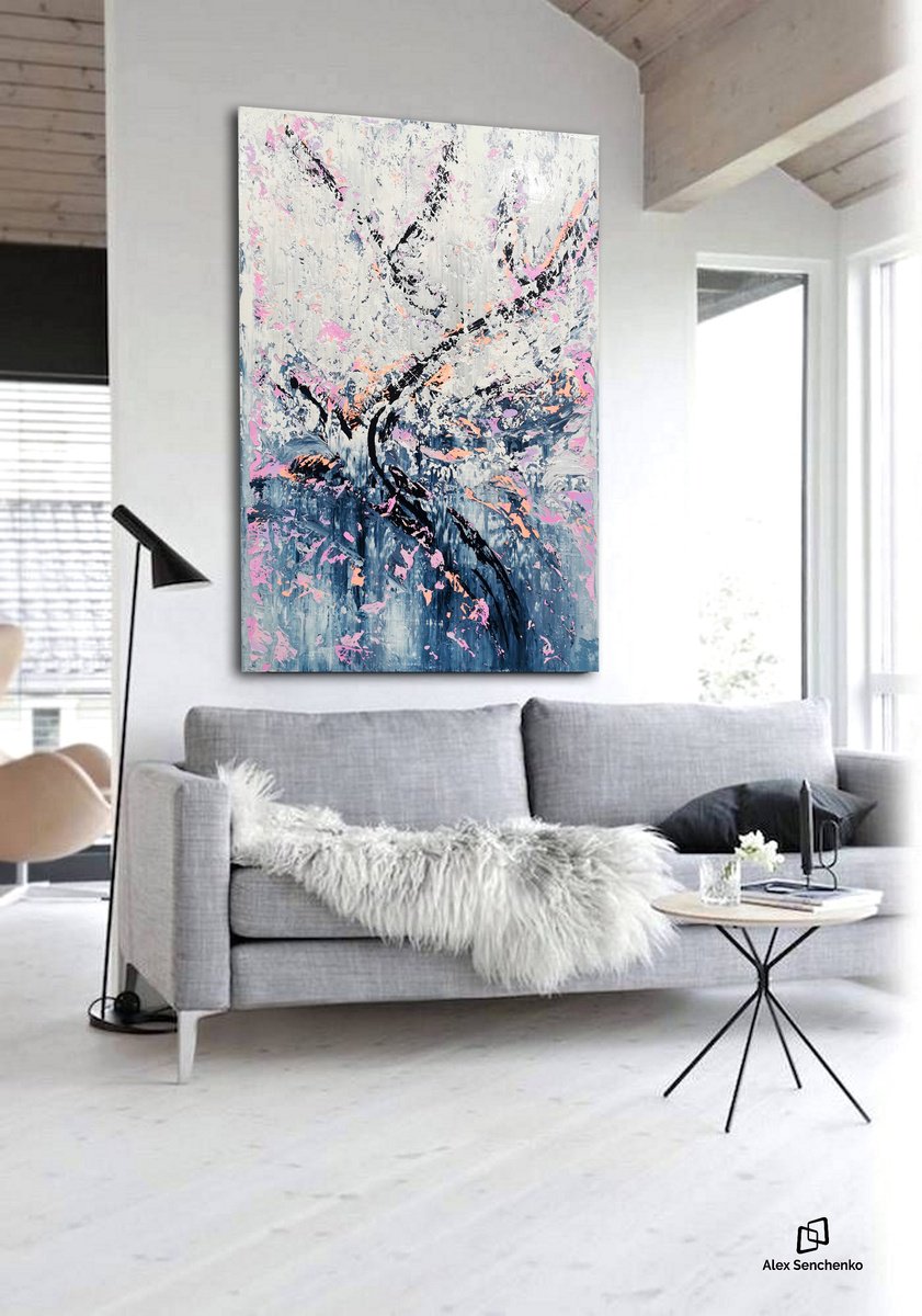 150x100cm. / extra large painting / Abstract 2225 by Alex Senchenko