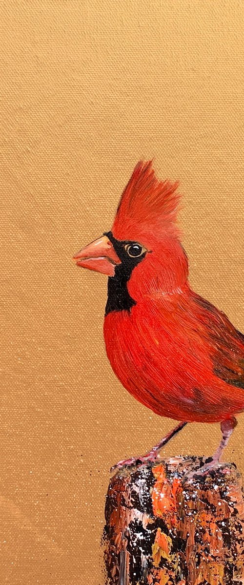 The Red Cardinal by Laure Bury