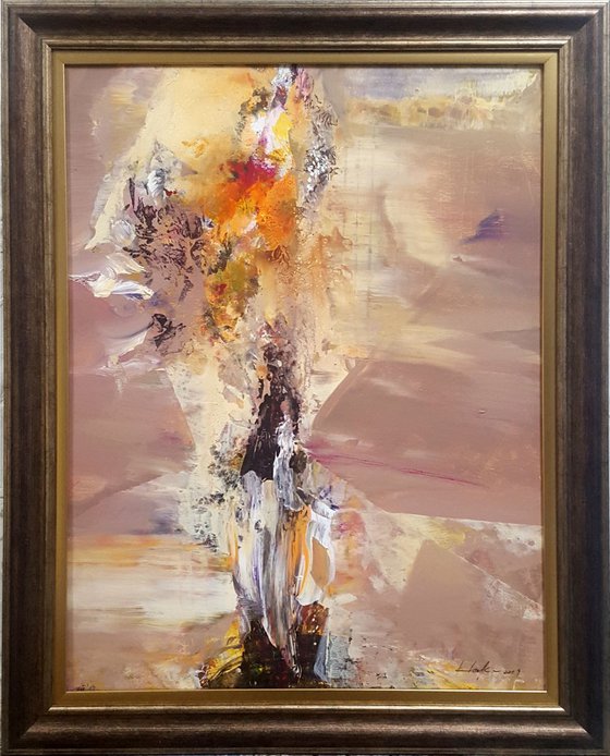 Beautiful autumn colors melancholia abstract framed still life by master O KLOSKA