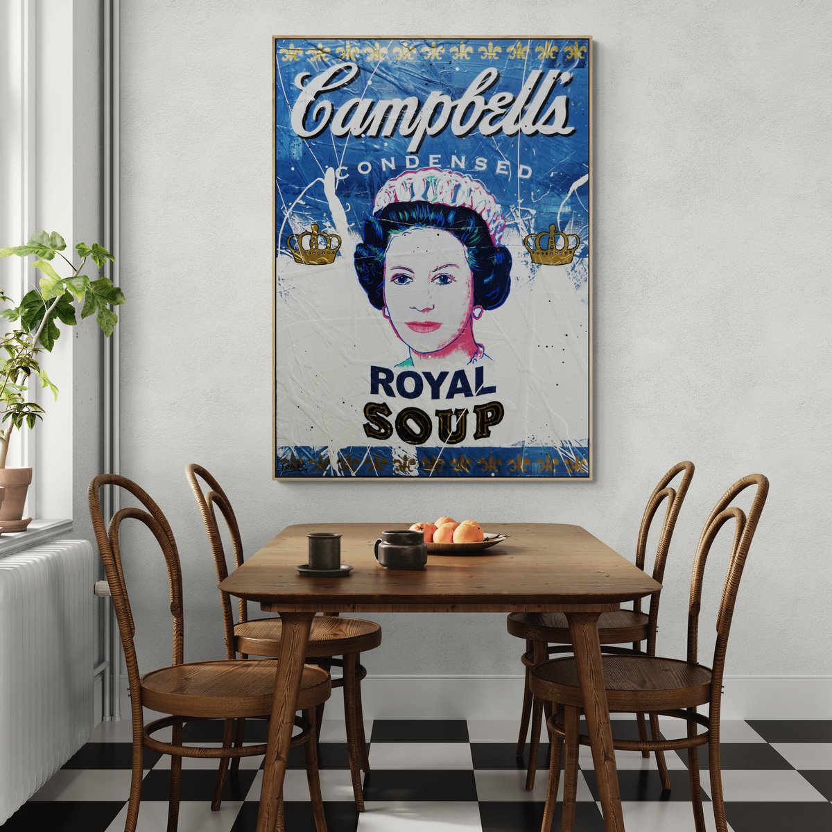 Urban And Pop Portrait Painting By Franko, 39 X 55, Royalty, Original Artwork