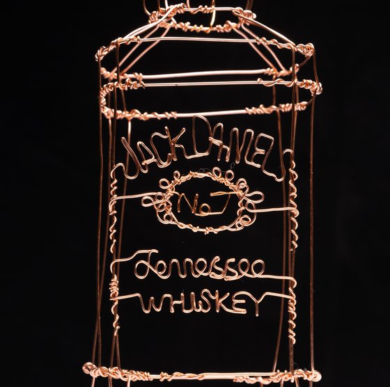 Jack Daniels Wire Sculpture
