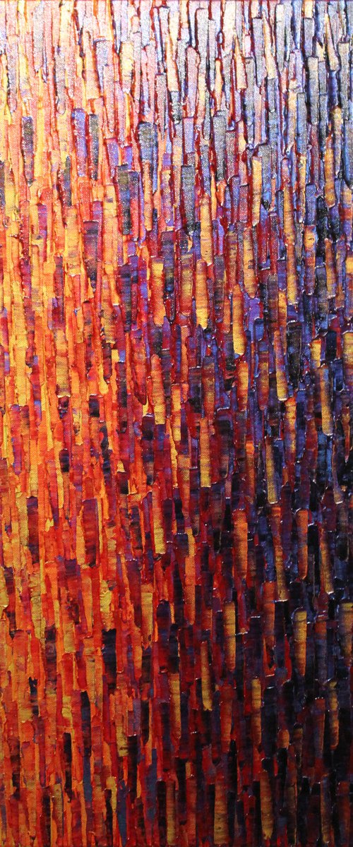 Iridescent gray red gold fade by Jonathan Pradillon
