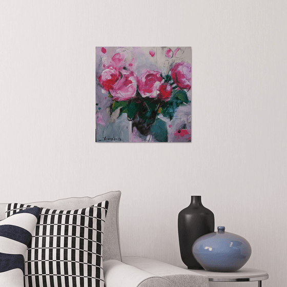 Peonies in a glass