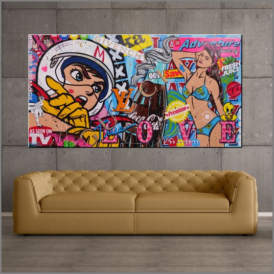 Speed Machine 190cm x 100cm Speed Machine Urban Pop Art