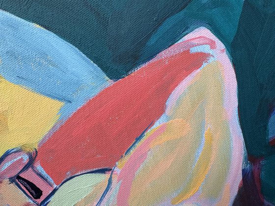 Nude lady relaxing