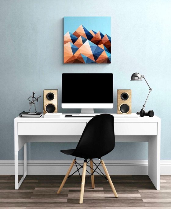 ORANGE SUNRISE IN THE MOUNTAINS