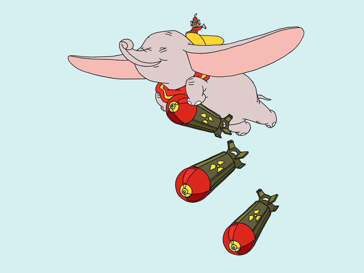Dumbo Starts a War by Renegade Art