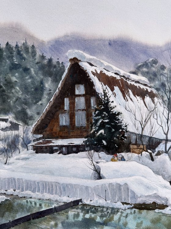 Winter in Shirakawa village