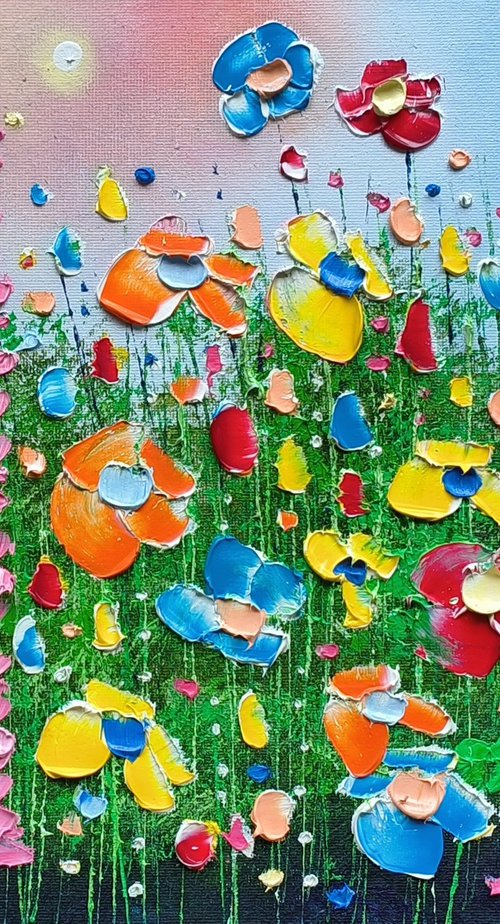 "Spring Meadow Flowers in Love" by Phil Broad