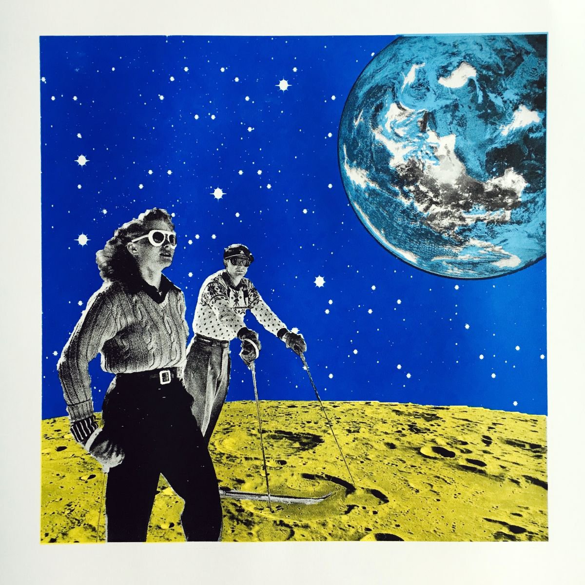 Screenprint , Space Hiking By Anne Storno, 20 X 20, Artwork For Sale On Artfinder