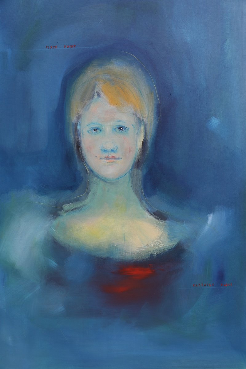 Impressionistic Portrait Acrylic Painting By Francesca Candito, 39 X 59, Equilibrium Is The Game, Original Artwork
