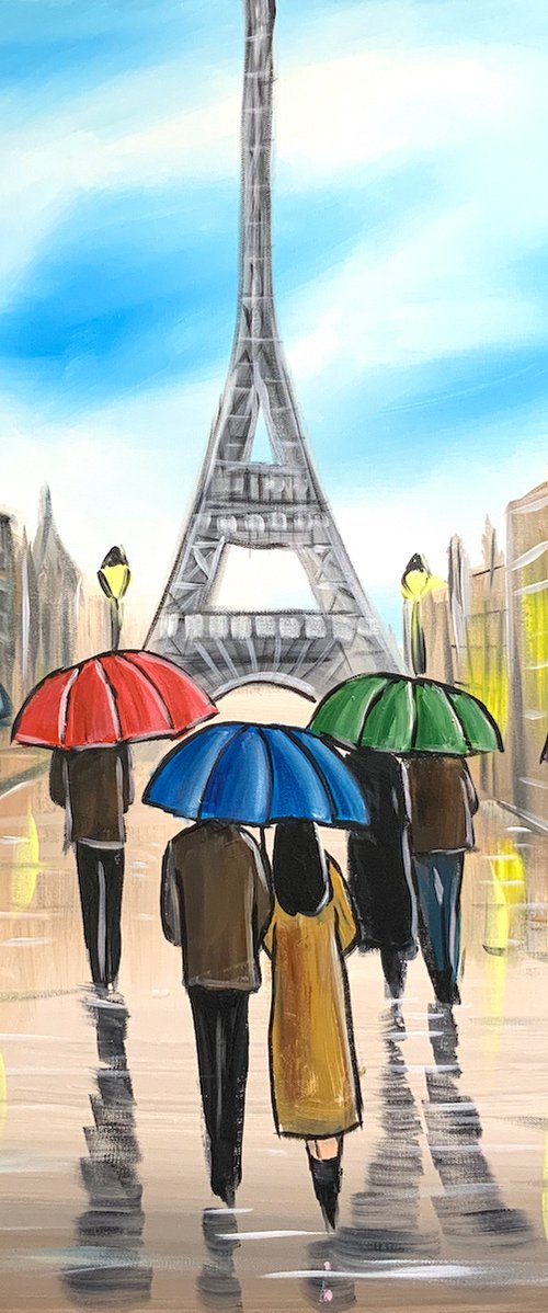Colourful Paris Umbrellas by Aisha Haider