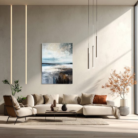 Large Abstract Seascape-Celestial Shoreline