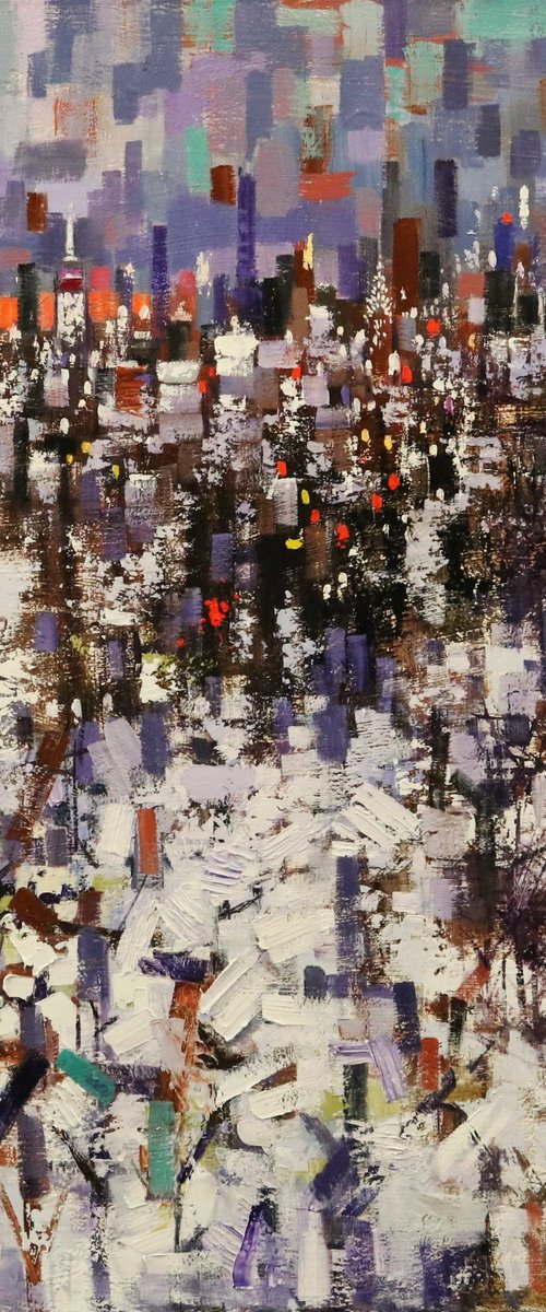Winter Landscape in Manhattan by Chin H Shin