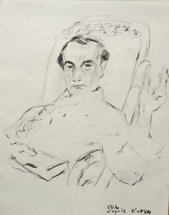 Study of Kupka ( portrait of Baudelaire)