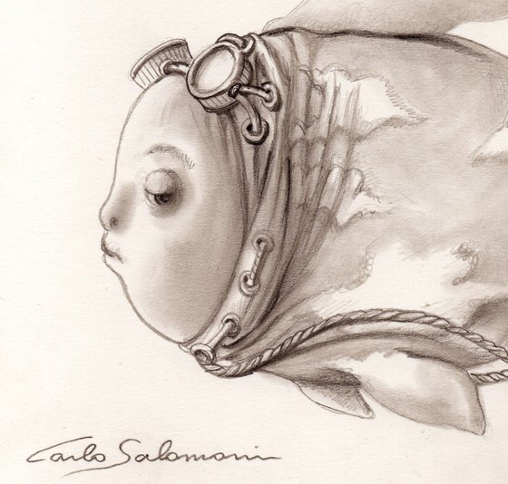 LOOKING A FISH IN THE SKY, The Aviator - ( graphite )