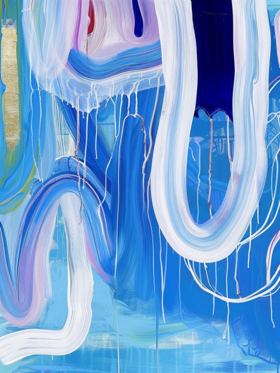 Abstract Print By Elena Avanesova, 24 X 31, Abstract Painting Mallorca, Original Artwork