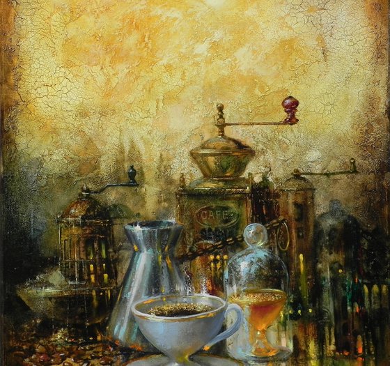 "Coffee house" - Original art