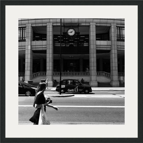 Tick Tock - London Street Photography Print, 21x21 Inches, C-Type, Framed
