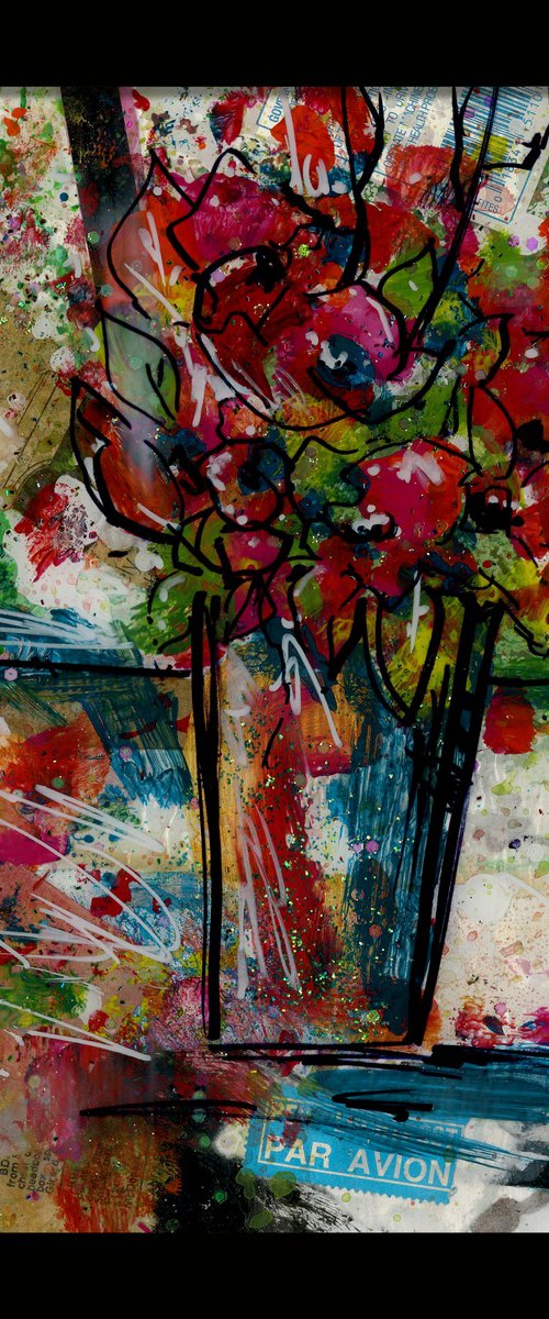 Flowers In Vase 4 by Kathy Morton Stanion