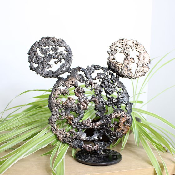 Mickey pop art - Metal sculpture Mickey head steel bronze