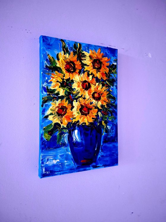 Still life with sunflowers