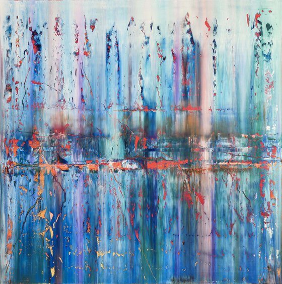 100x100 cm Original abstract painting Abstract landscape