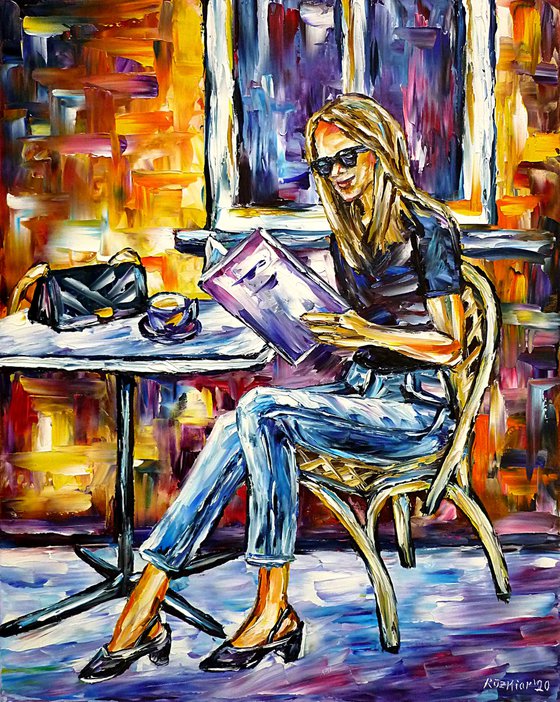 The woman with the menu