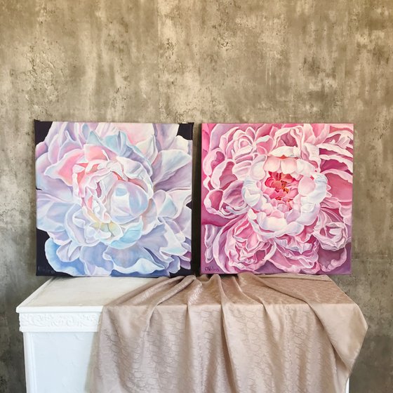 Diptych Peonies