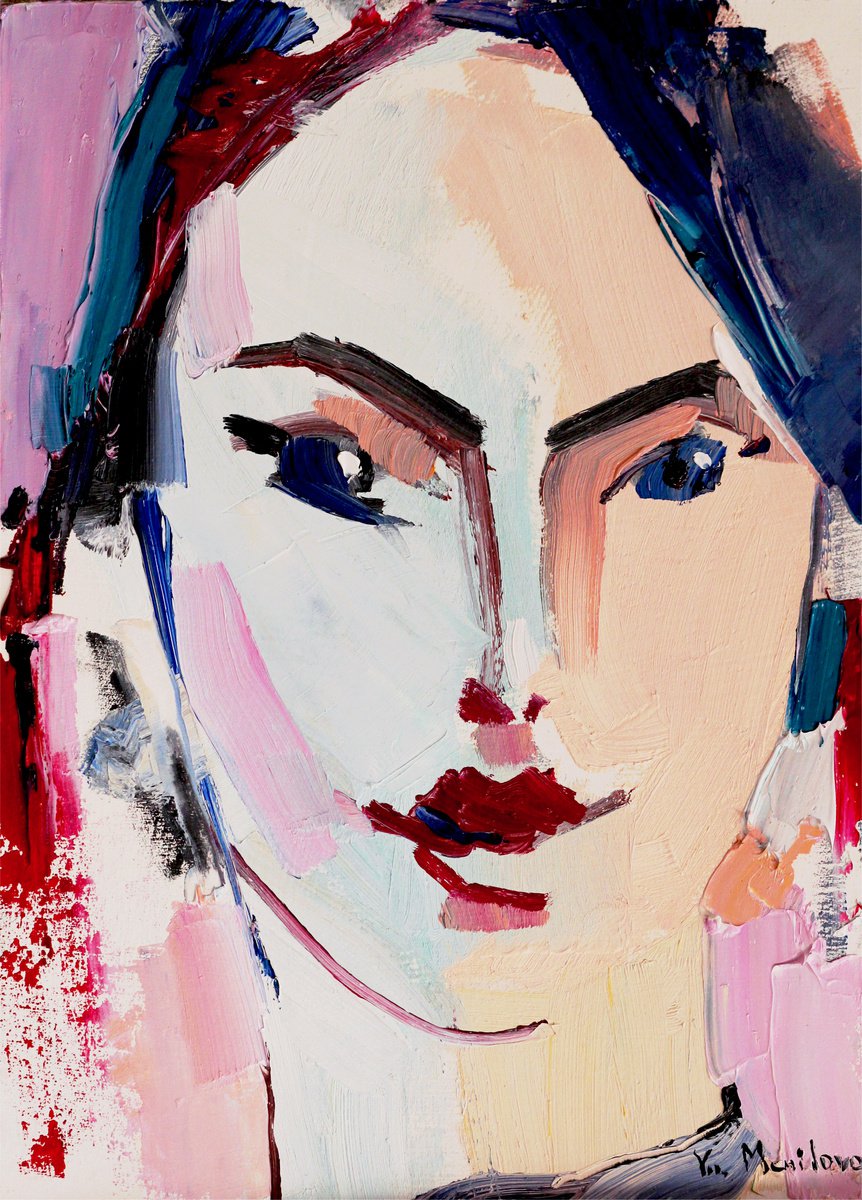 Woman portrait - Face painting by Yuliia Meniailova